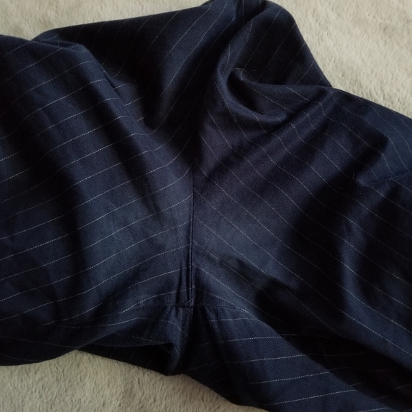 LEVI'S Premium Pull On Taper Pants Navy Blue Pinstripe Size S - Picture 14 of 16